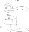 Ручка Armadillo (Армадилло) раздельная R.LD54.Selena (Selena LD19) AB/GP-7 бронза/золото