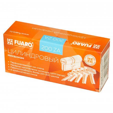 Цилиндровый Fuaro (Фуаро) механизм (200 ZA/90) 2000ZAKey90(40+10+40) CP хром 5Key