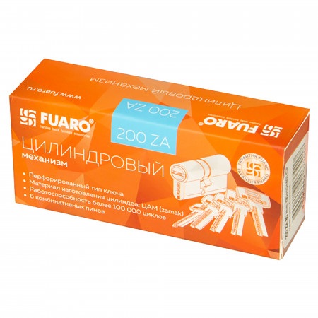 Цилиндровый Fuaro (Фуаро) механизм (200 ZA/90) 2000ZAKey90(35+10+45) CP хром 5Key