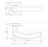 Ручка Ajax (Аякс) раздельная K.JK51.SIGMA (SIGMA JK) BL-24 черный