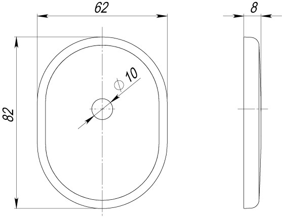 Декоративная накладка Armadillo (Армадилло) на цилиндр со штоком BK-DEC (ATC Protector 1) CP-8 Хром