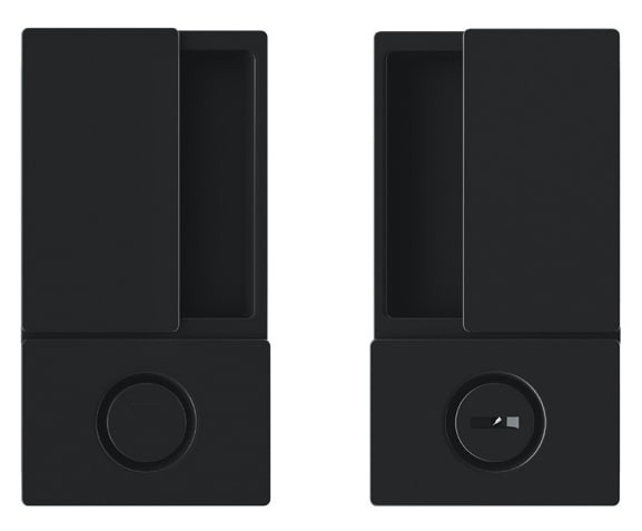 B30002.00.93 AGB (АГБ) Ручка WAVE под WC (черный), для распашных дверей