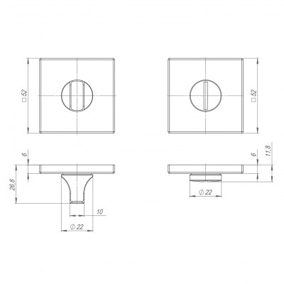 Ручка Punto (Пунто) поворотная BK6.K.ARC.Q52 (BK6 ARC) SSG-39 сатин.золото