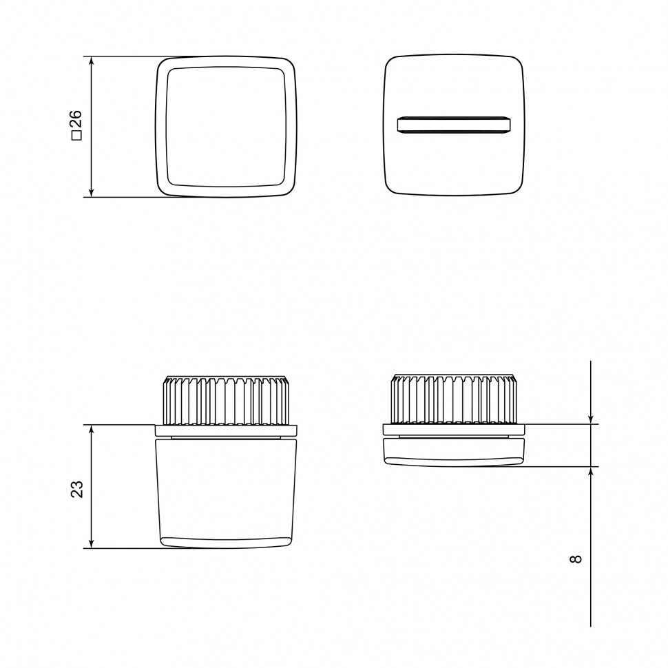 Ручка Punto (Пунто) поворотная BK6.K.EL.Q27 CP-8 хром