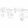 Ручка Punto (Пунто) защелка DK620 CP-BK (6020 CP-B) (фик.) хром