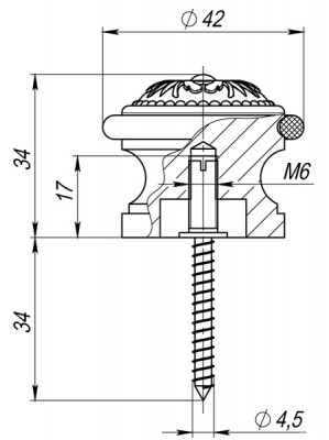 Упор Fuaro (Фуаро) дверной напольный STOPPER/SM01 (DS SM01) MAB-6 темная бронза