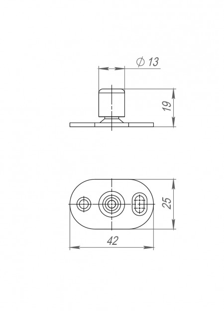Нижний Armadillo (Армадилло) направляющий ролик SLD.Comfort/Comfort-PRO.bottom roller