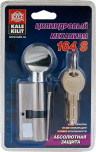 Цилиндровый механизм Kale kilit (Кале килит) с вертушкой 164 SM/70 (30+10+30) mm упк.БЛИСТЕР никель 5 кл.