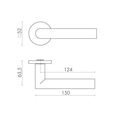 Ручка Fuaro (Фуаро) раздельная R.SLR52.BARREL SSC-16 сатинированный хром