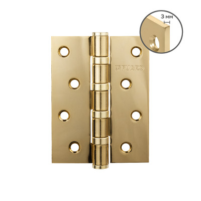 Петля Fuaro (Фуаро) универсальная HEAVY IN4400U GOLD-24 (золото 24K) 100х75х3 мм