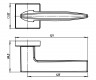 Ручка Armadillo (Армадилло) раздельная K.USQ52.SQUID (SQUID USQ9) SN-3 матовый никель