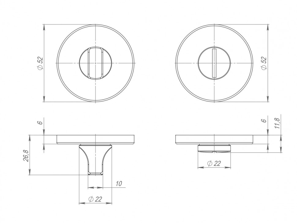Ручка Punto (Пунто) поворотная BK6.R.ARC.R52 (BK6 ARC) SN-3 мат.никель