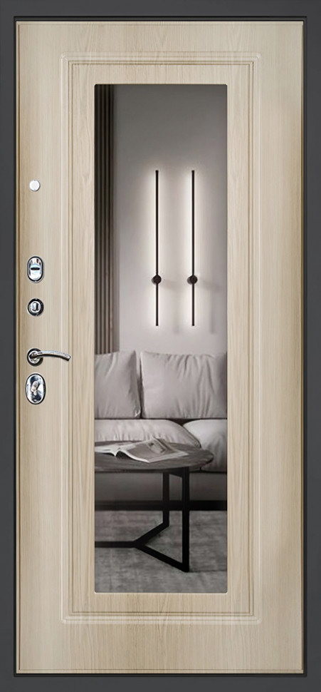 Стальная дверь «Викинг» с зеркалом