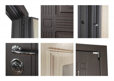 Стальная дверь «Викинг» с зеркалом