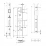 Корпус Fuaro (Фуаро) узкопрофильного замка с защелкой PROF153-25/85 (153-25/85) CP хром