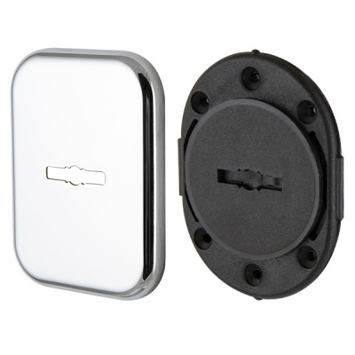 Декоратив. Armadillo (Армадилло) Квадратная накл. на сувальдный замок со шторкой PS-DEC SQ CT (ATC Protector 1) CP-8 Хром