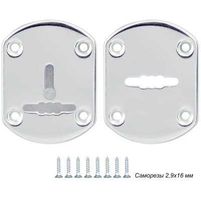 Декоративная Punto (Пунто) накладка ESC021-SS (нержавейка) на сув. замок (1 пара)