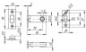 Защелка Fuaro (Фуаро) врезная MAGNM12-50-25 (M12-50-25) GR графит