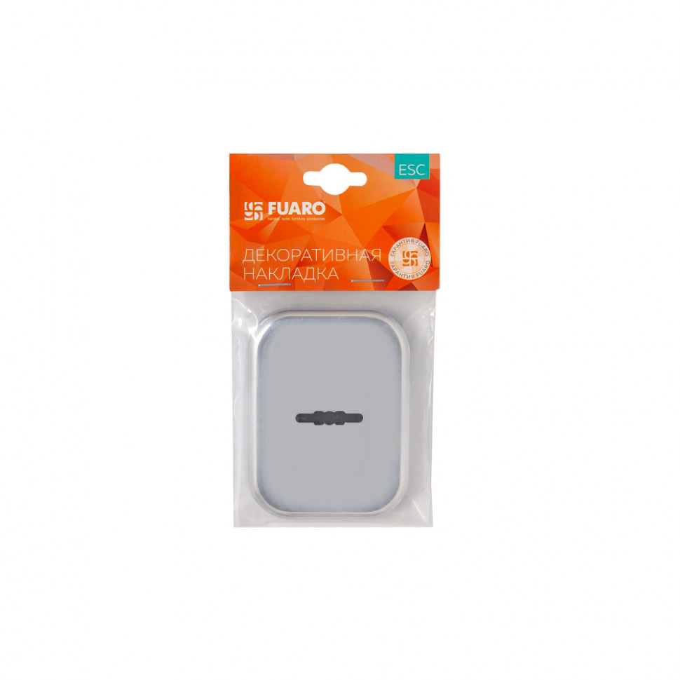 Накладка Fuaro (Фуаро) на сувальдный замок ESC.S.XL/K.486 BL (SC 486-S SQ XL) со шторкой черный (1шт.)