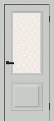 Классик-13 Grey Silk White Сrystal