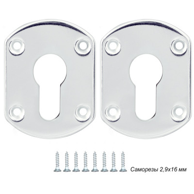 Декоративная Punto (Пунто) накладка ESC031-SS (нержавейка) на цилиндр (1 пара)