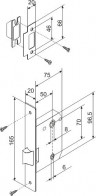 Защелка Fuaro (Фуаро) врезная METF72-50 (F72-50) BL черный