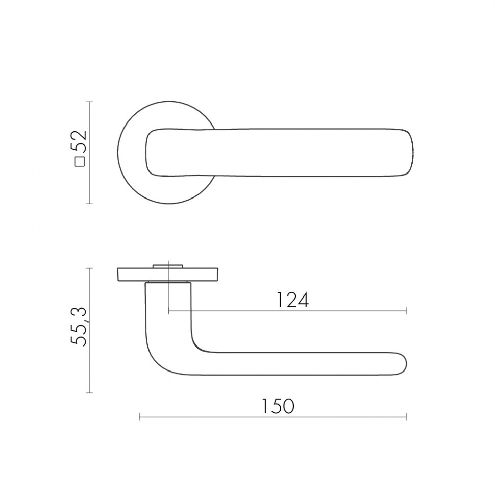 Ручка Fuaro (Фуаро) раздельная R.SLR52.PRIDE SSC-16 сатинированный хром