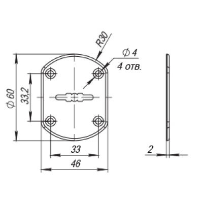 Декоративная Punto (Пунто) накладка ESC021/0-SS (нержавейка) на сув. замок без шторки (1 шт.) тех.упак.