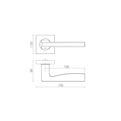 Ручка Fuaro (Фуаро) раздельная K.KM52.ROCK (ROCK KM) BL-24 черный