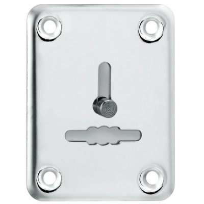 Декоративная Punto (Пунто) накладка ESC081/1-SS (нержавейка) на сув. замок со шторкой (1 шт.) тех.упак.