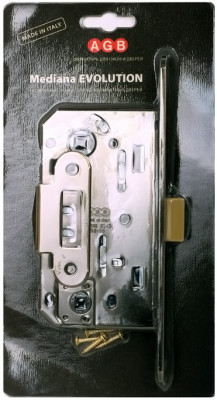 B01102.50.34.567 AGB (АГБ) Защелка врезная WC (матовый хром) MEDIANA EV. (инд.упак+B01000.13)