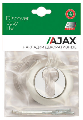 Накладка Ajax (Аякс) под цилиндр ET.R.JR54 (ET JR) SN/CP-3 матовый никель/хром