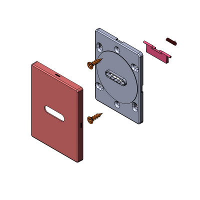 Накладка Fuaro (Фуаро) на сувальдный замок ESC.S-auto.RL/K.486 CP (ESC 486-S-auto RL) хром (1шт.)