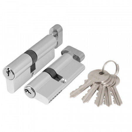 Цилиндровый Ajax (Аякс) механизм (AZ102/70) AZ1002Knob70 (30+10+30) CP хром