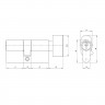 Цилиндровый Ajax (Аякс) механизм (AZ102/70) AZ1002Knob70 (30+10+30) CP хром