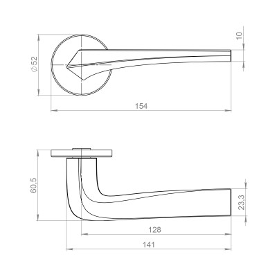 Ручка Ajax (Аякс) раздельная R.JSR51.ROCKET CP-8 хром
