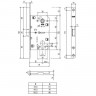 Корпус замка AGB (АГБ) под цилиндр MEDIANA EVOLUTION B01103.50.03.567 с отв. планкой B01000.13 (латунь)