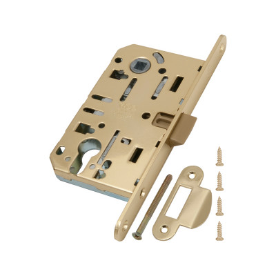 Корпус замка AGB (АГБ) под цилиндр MEDIANA EVOLUTION B01103.50.03.567 с отв. планкой B01000.13 (латунь)
