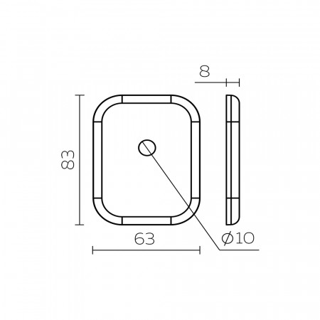 Накладка Fuaro (Фуаро) на шток цилиндра ESC.O.XL/K.486 (ESC 486-O SQ XL) CP хром (1шт.)
