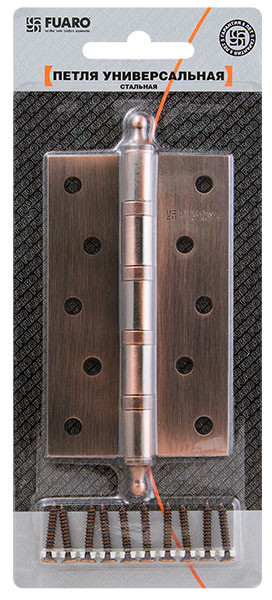 Петля Fuaro (Фуаро) универсальная IN5400UA-BL CP (4BB/A/BL 125x75x2,5) хром БЛИСТЕР