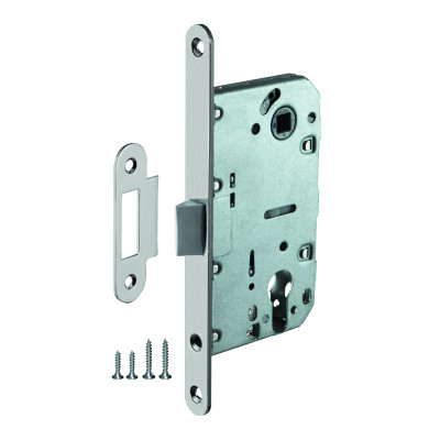 Корпус Ajax (Аякс) врезного замка c защёлкой PLASTLP85-50 SN матовый никель