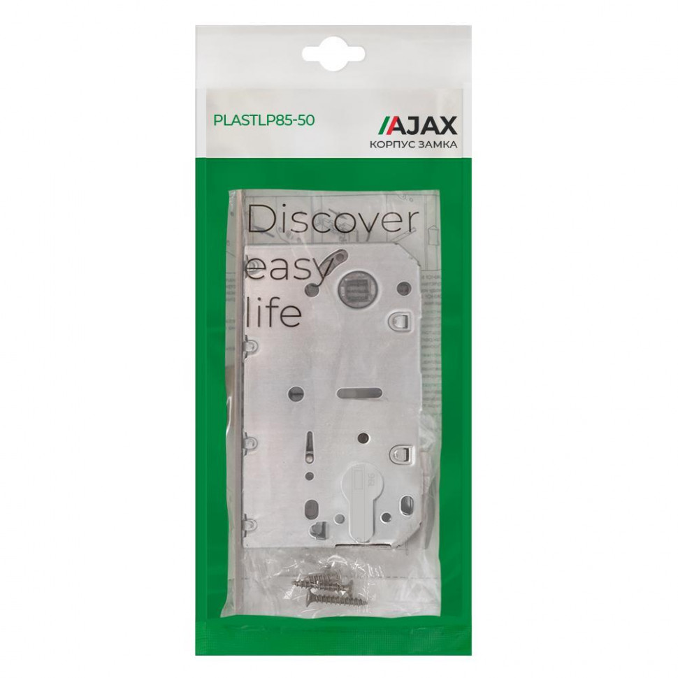 Корпус Ajax (Аякс) врезного замка c защёлкой PLASTLP85-50 SN матовый никель