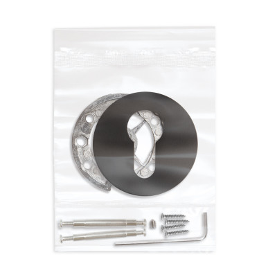 Накладка Fuaro (Фуаро) на цилиндр ESC.C.RLR/R.486 BL-24 черный (1 шт.)