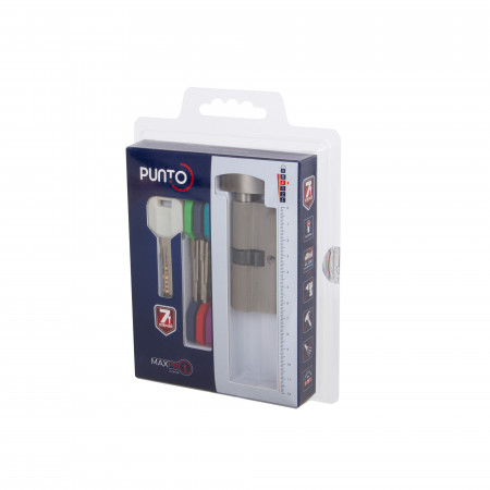 Цилиндровый Punto (Пунто) механизм MaxPro7002Knob80mm(40+10+30) SN никель 7key с вертушкой
