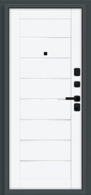 Техно/SBlack Старк антрацит/White Silk