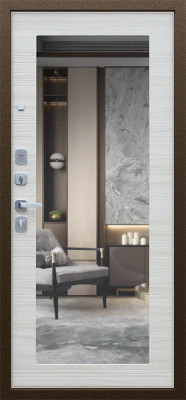 Стальная дверь "Спартак" с зеркалом