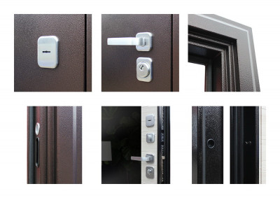 Стальная дверь "Спартак" с зеркалом