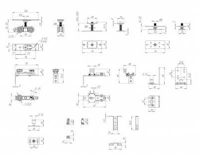 Комплект Armadillo (Армадилло) для телескопического открывания SLD.Comfort-PRO.SET5.telescope/80 (Comfort - PRO SET 5)