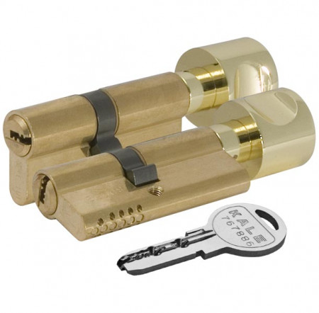 Цилиндровый механизм Kale kilit (Кале килит) с вертушкой 164 OBS SCE/80 (30+10+40) mm латунь 5 кл. new