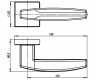 Ручка Armadillo (Армадилло) раздельная K.USQ52.ARC (ARC USQ2) BB/SBB-17 кор.бронза/мат.кор.бронза